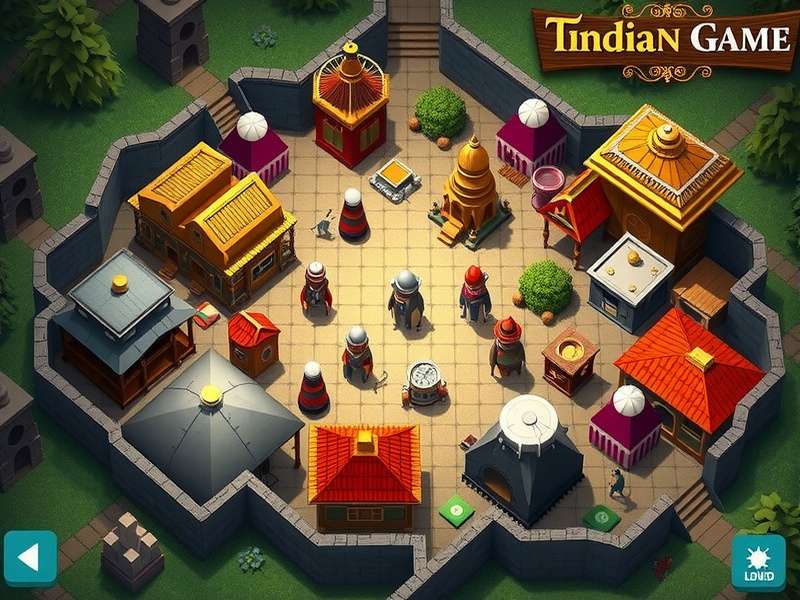 Township गेम में फैक्ट्रियों और फार्म का लेआउट