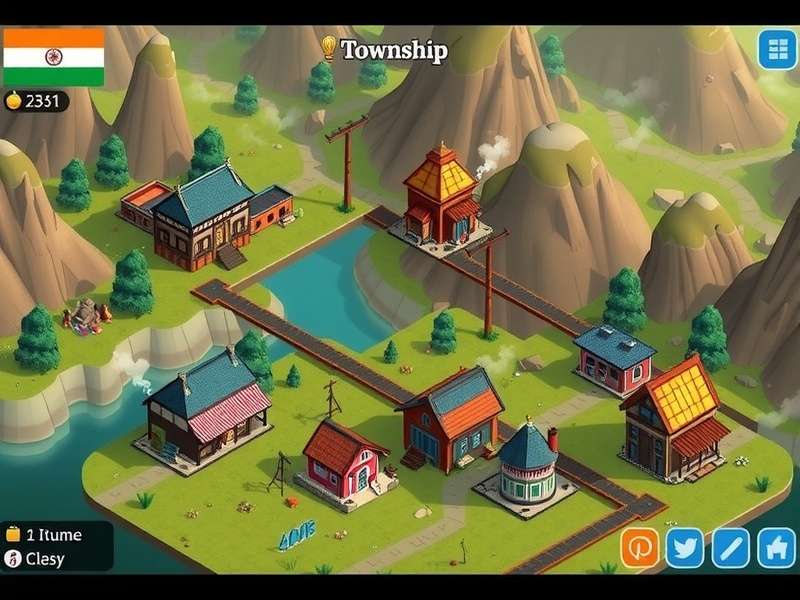 टाउनशिप गेम इंटरफेस और गेमप्ले