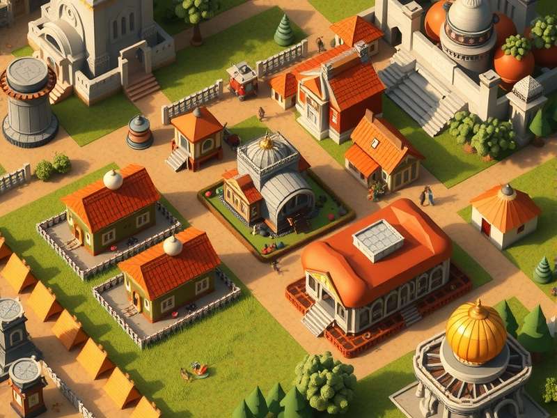 Township game layout optimization example showing efficient city planning