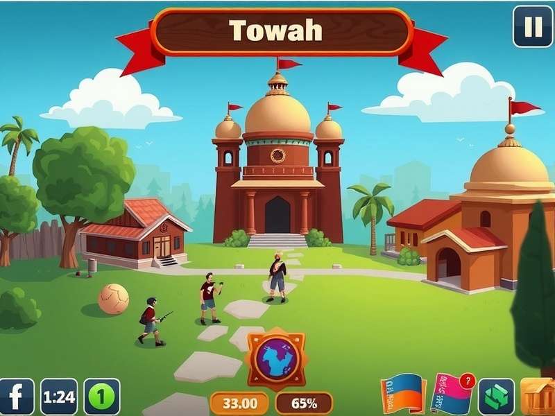 Township गेम इंटरफेस - शहर और फार्म