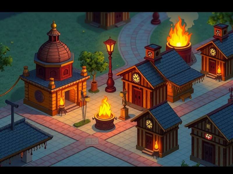 Township Game Screenshot - शहर का दृश्य