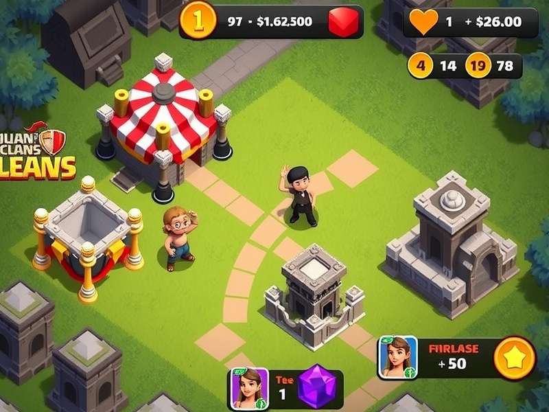 Township Game App Screenshot - शहर और फार्म का दृश्य