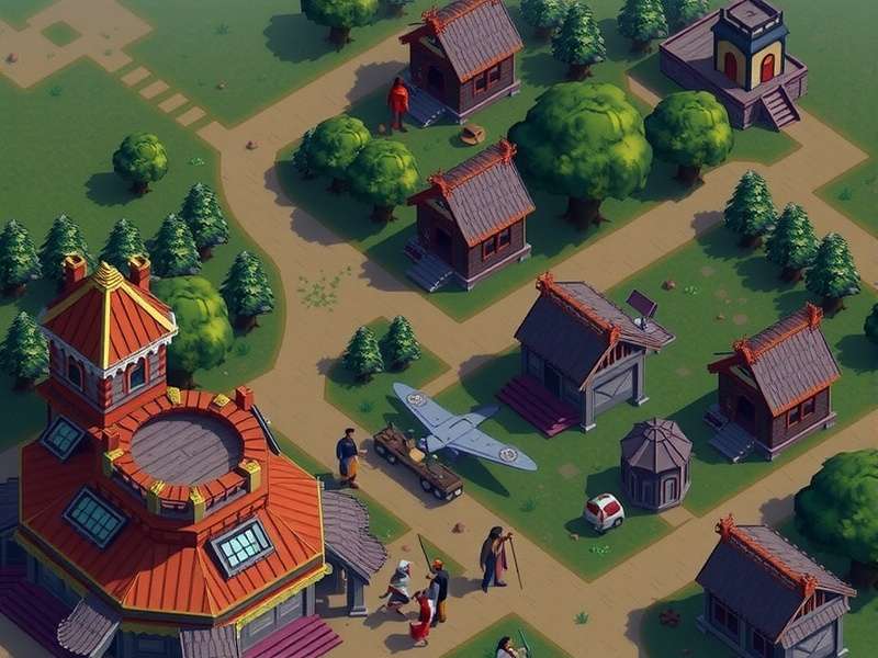 Township Game Screenshot - शहर और फार्म का दृश्य