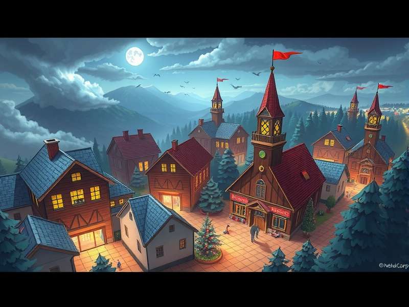 Vibrant digital cityscape representing Macomb Township in the Township game