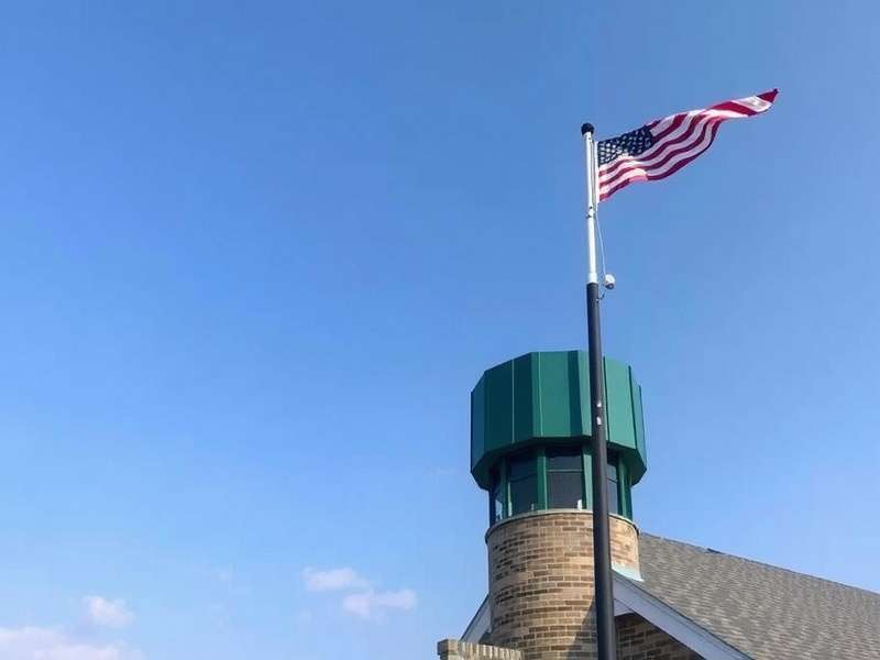 A vibrant aerial view of a player's Edison Township city showing factories, farms, and decorations
