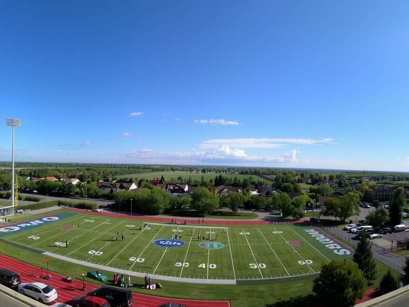 Aerial view of Pittsfield Township showing mixed residential and green areas