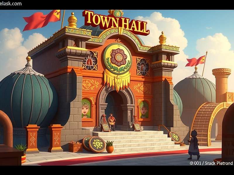 Vibrant digital cityscape representing a thriving Township