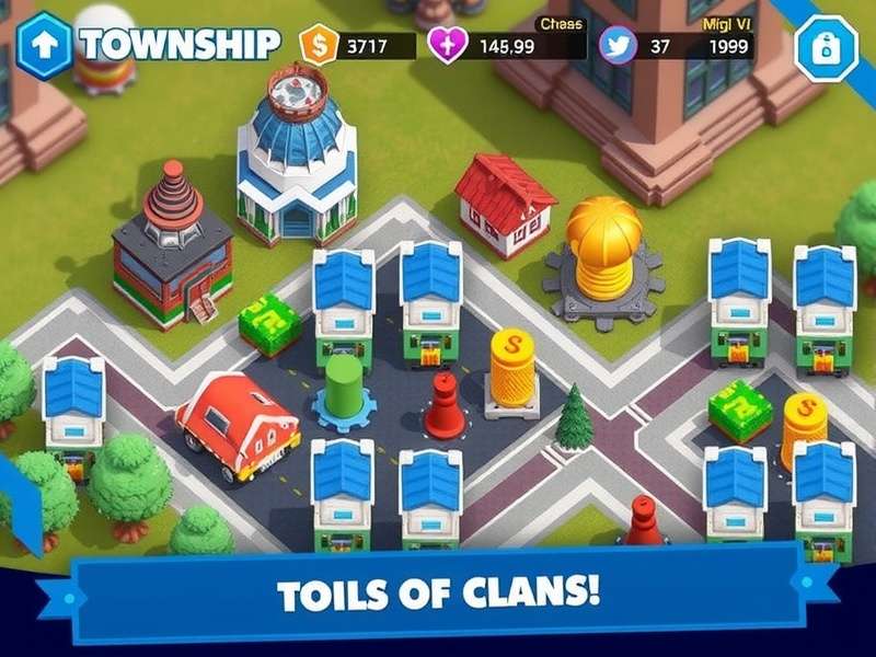 Township Mod Apk gameplay showing unlimited coins and cash