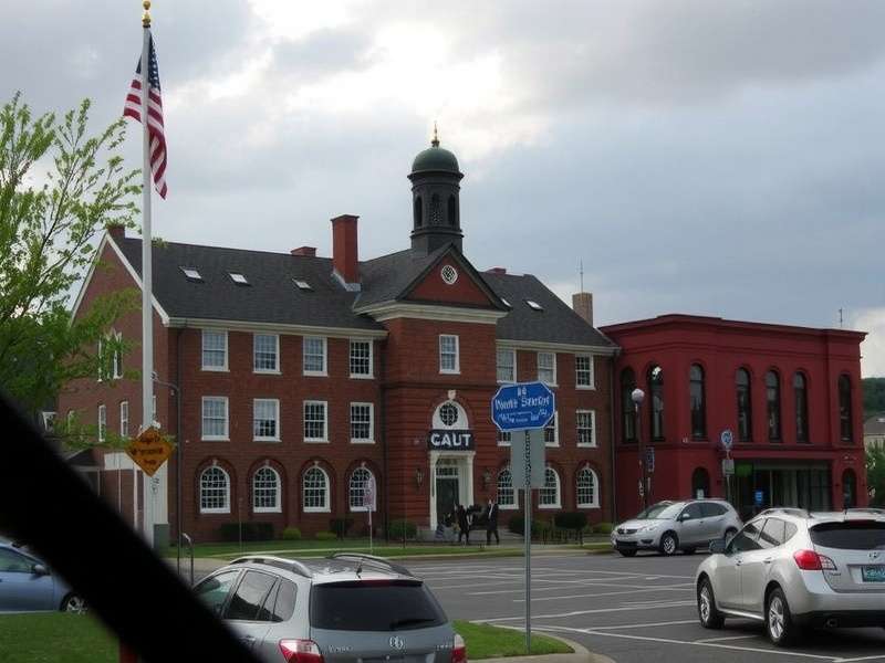 A vibrant aerial view of a well-designed Severn Township city with Indian cultural elements