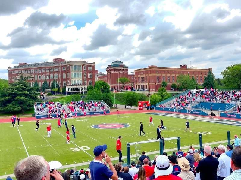 A vibrant and bustling townscape representing the ideal Township layout