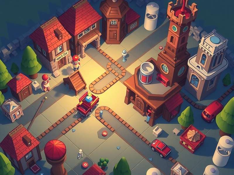 Township gameplay showing a bustling city with factories, farms, and decorations