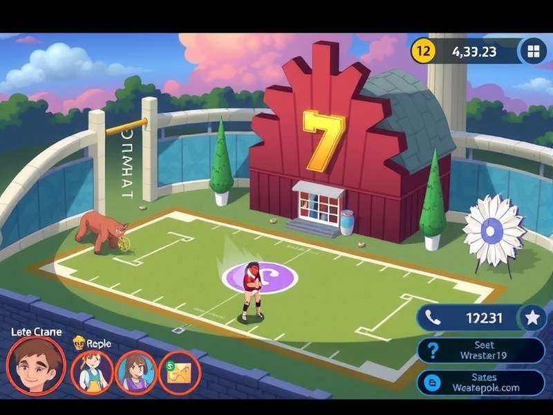 Optimized township layout grid showing efficient building placement