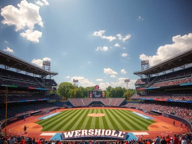 A vibrant overview of Abington Township's game landscape showing farms, factories, and community buildings