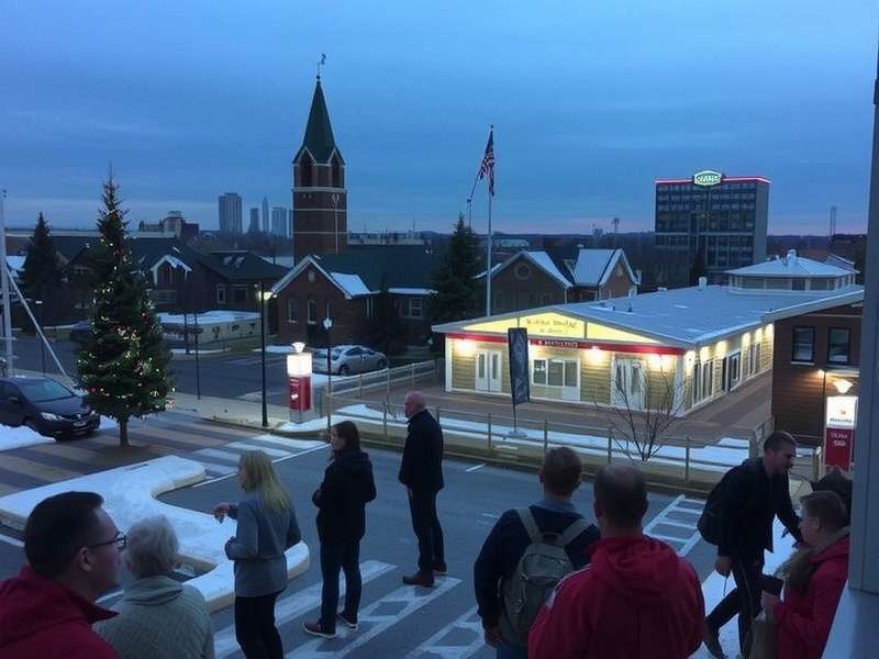 Scenic landscape of Duluth region with changing weather