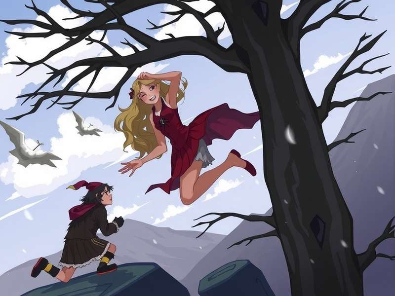 Vibrant township landscape with buildings and farms