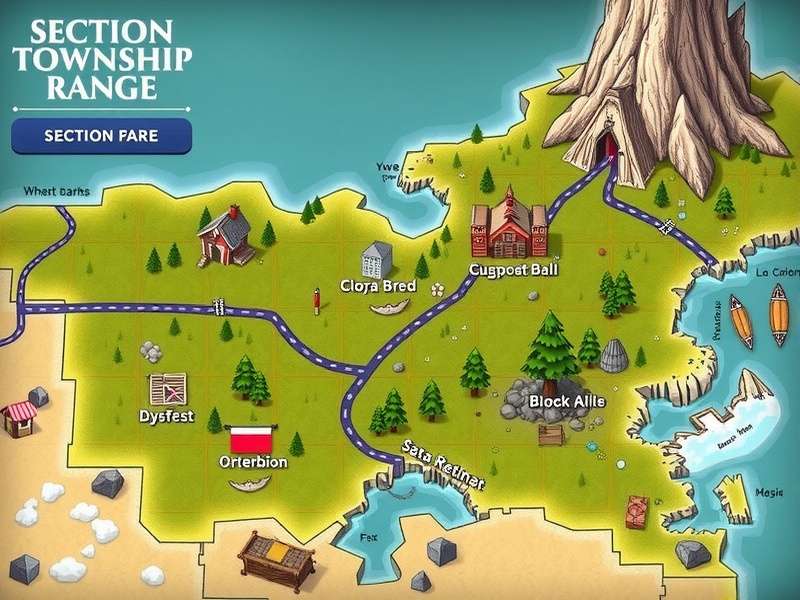 Side-by-side comparison of a historical STR map and a Township game city layout
