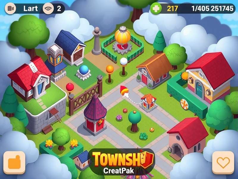 Township game city building screenshot with vibrant farms and factories