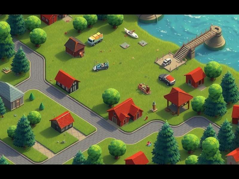 Township Gameplay Level 1 farm overview with Indian-style decorations