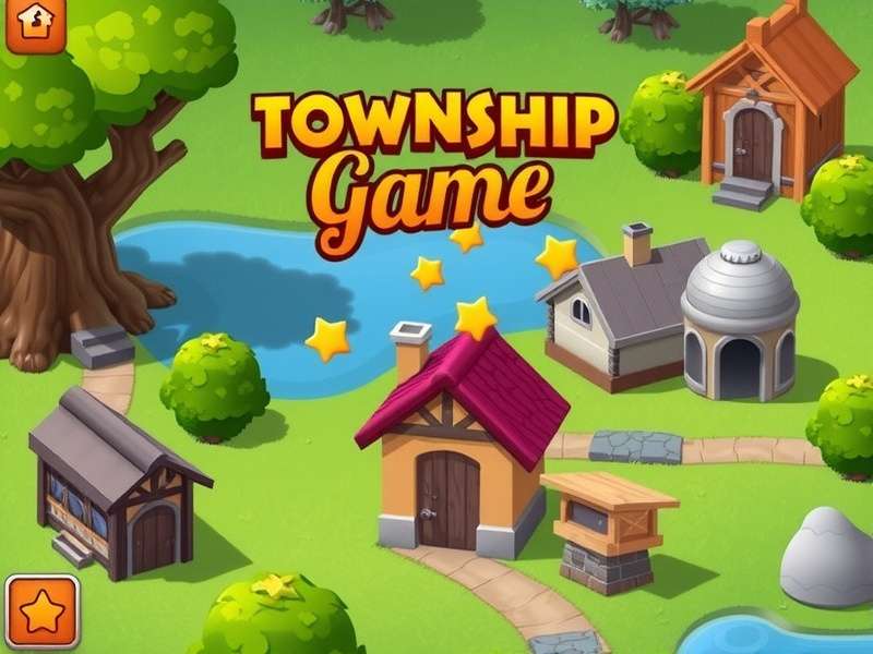Township Game Play For Free - banner showing farming and city building