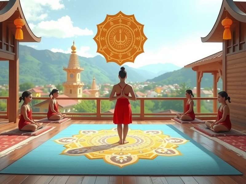 Yoga Center in Township Game – serene design